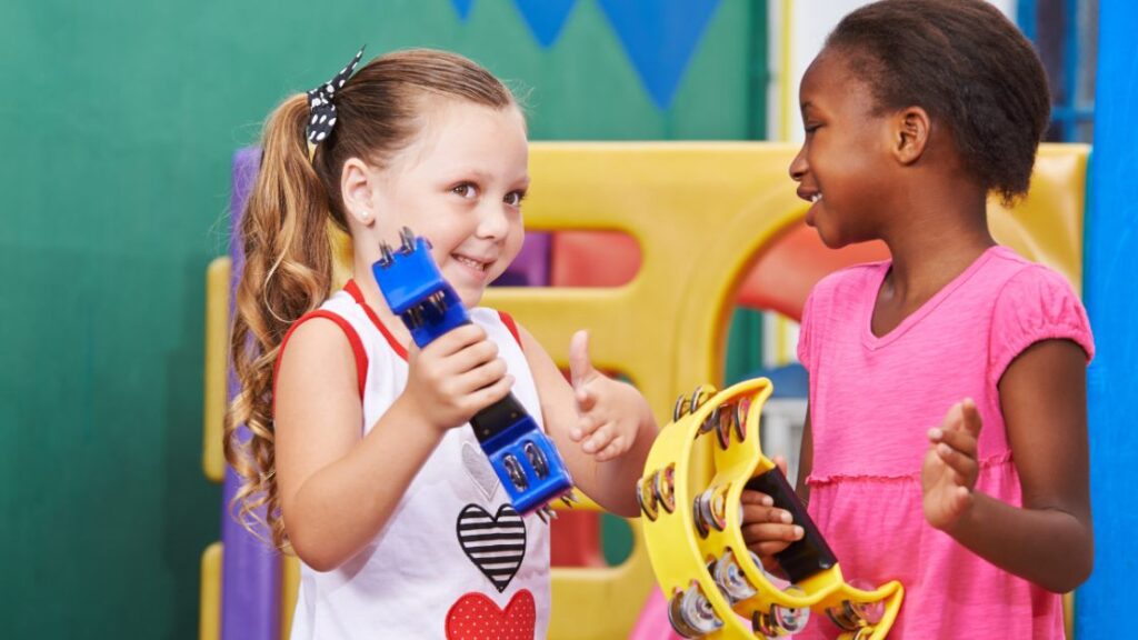 kids playing music together