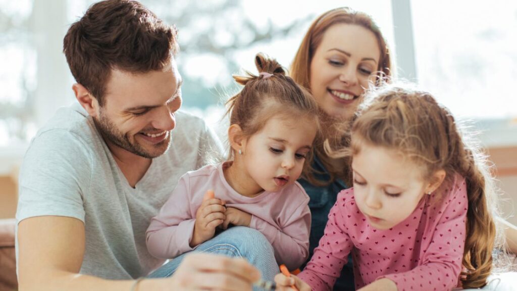 parents with their kids