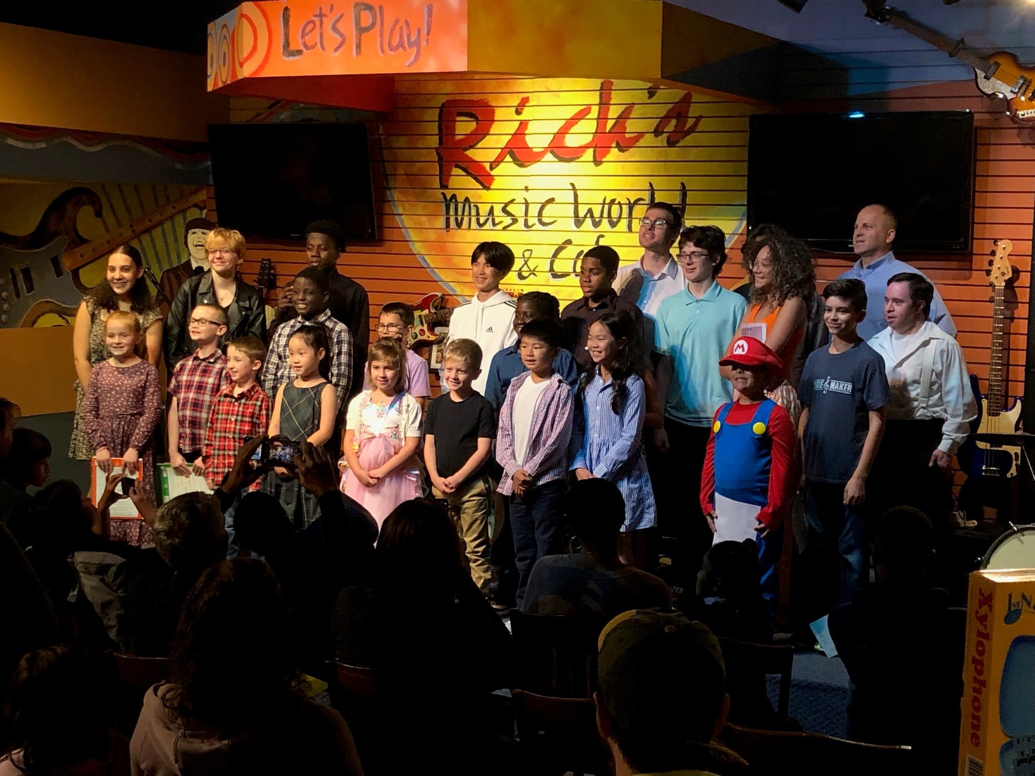 rick's music school and store group photo in raynham ma